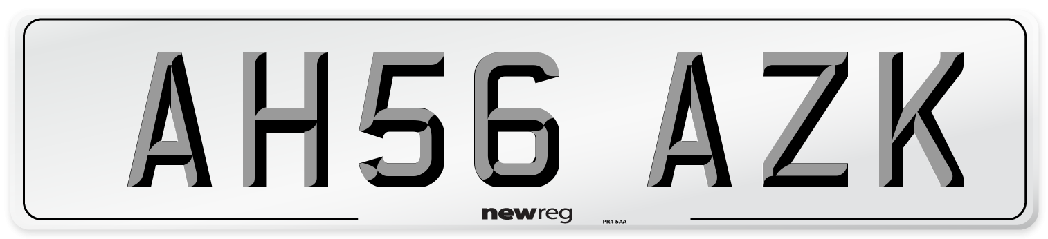 AH56 AZK Number Plate from New Reg